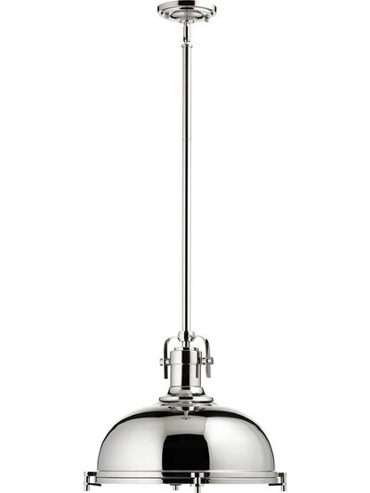 Hinge 16 1/2 inch Pendant in Satin Nickel.